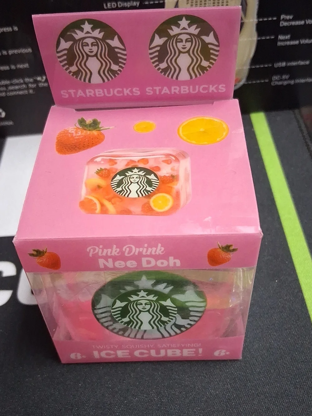 Starbucks Pink Drink Nee Doh Squishy Toy - Pink